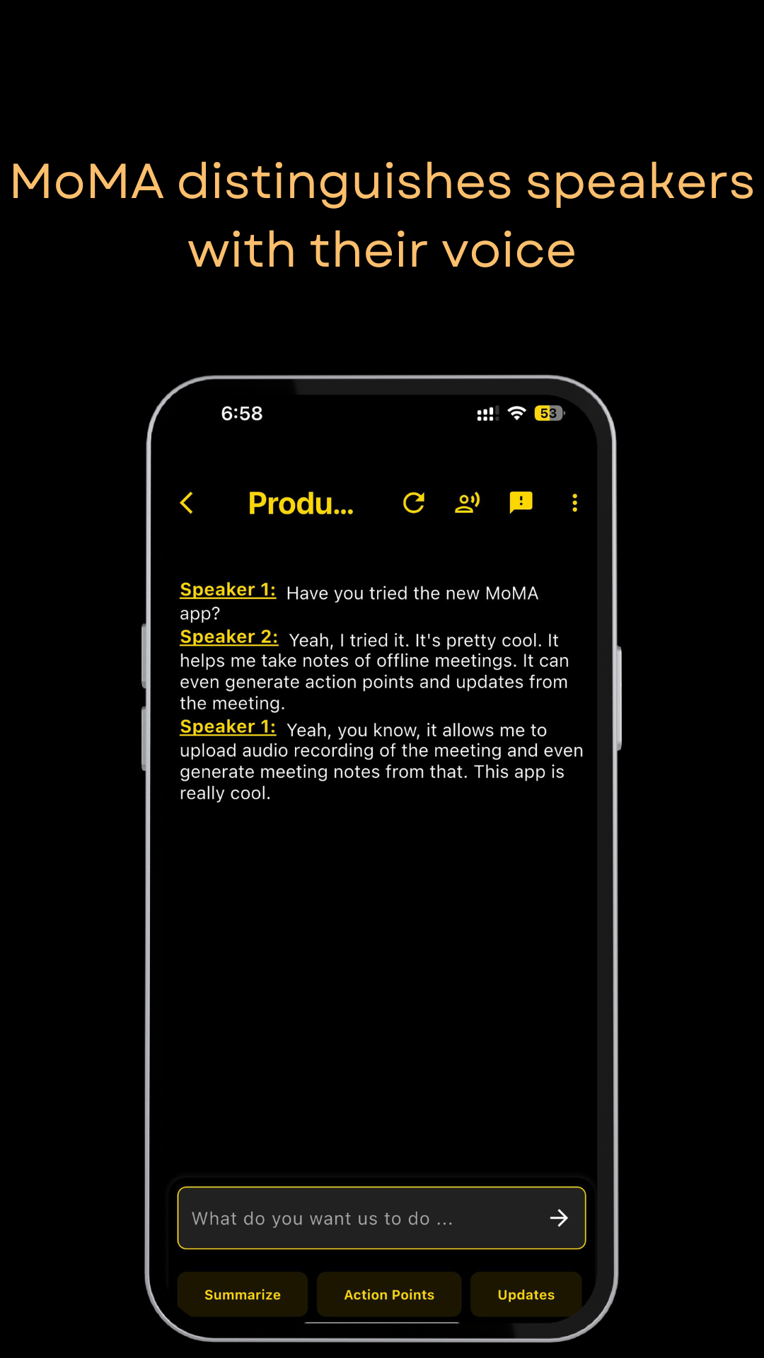 MoMA AI meeting assistant app